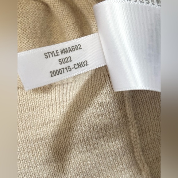 Madewell Merino Wool Polo Sweater Oatmeal Creamy Beige Size Large - Picture 12 of 12